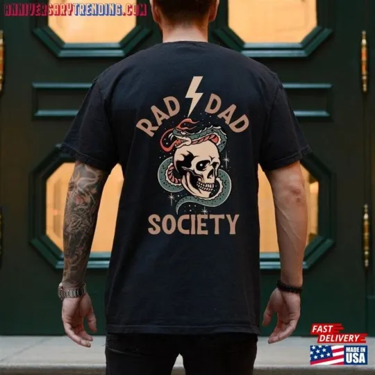 Discover Rad Dad Society T-Shirt Cool Club Life Tee First Fathers Day Present Unisex T-Sh