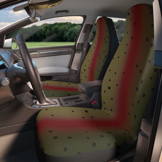 Rainbow Trout Skin Pattern | Gradient | Car Seat Covers | Set of 2