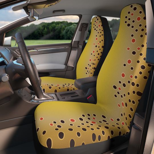 Brown Trout Skin Pattern | Gradient | Car Seat Covers | Set of 2