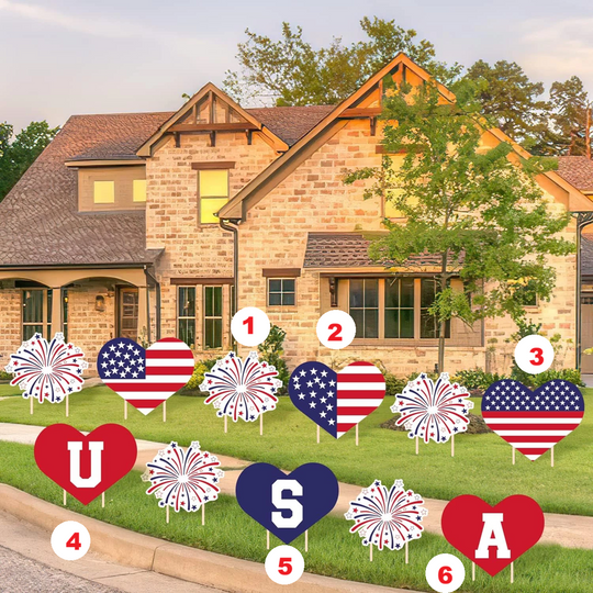 4th of July Independence Day Yard Signs Decor