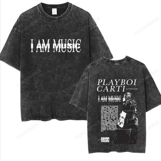 Discover Washed Opium Punk T-Shirt Playboi Carti 2025 Tour Merch Graphic Tee