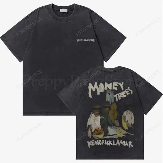 Kendrick Lamar Vintage Tour Shirt  Double Print Washed Rap Tee, Street Style T-Shirt