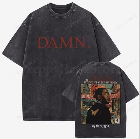 Limited Kendrick Lamar DAMN Shirt  Washed Vintage Rap Tee, Hip Hop Streetwear