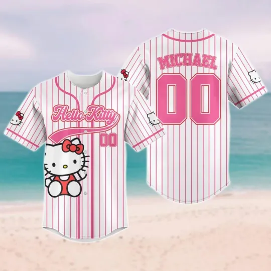 Discover Custom Hello Kitty Baseball Jersey with Name and Number