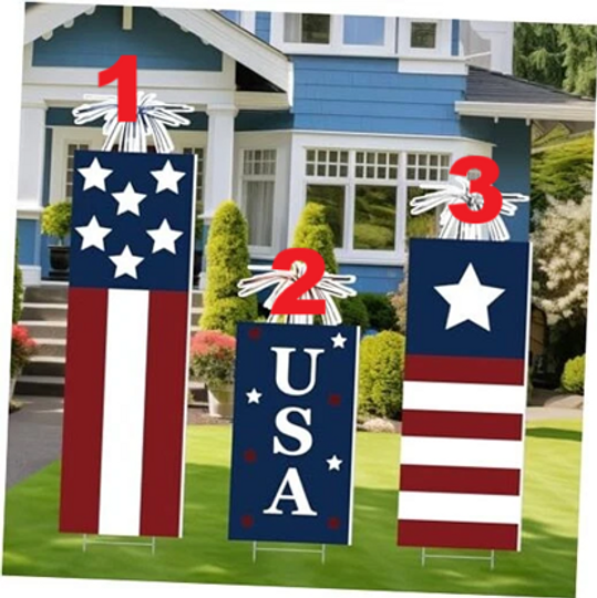 4th of July Yard Signs, Outdoor Decor