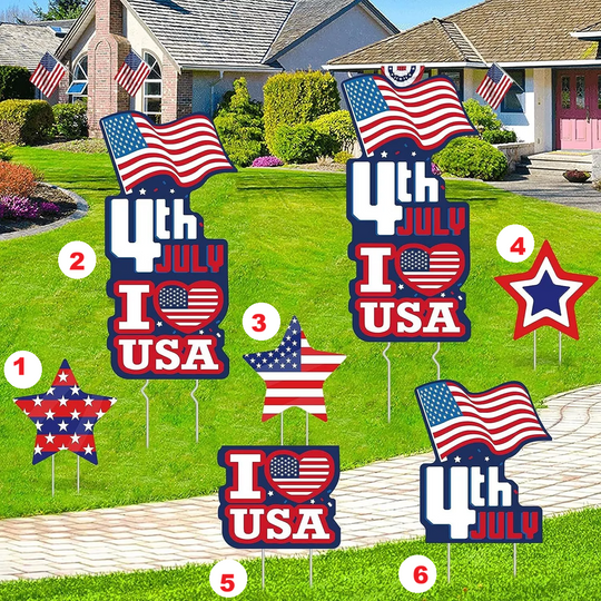 4th of July Patriotic Yard Sign