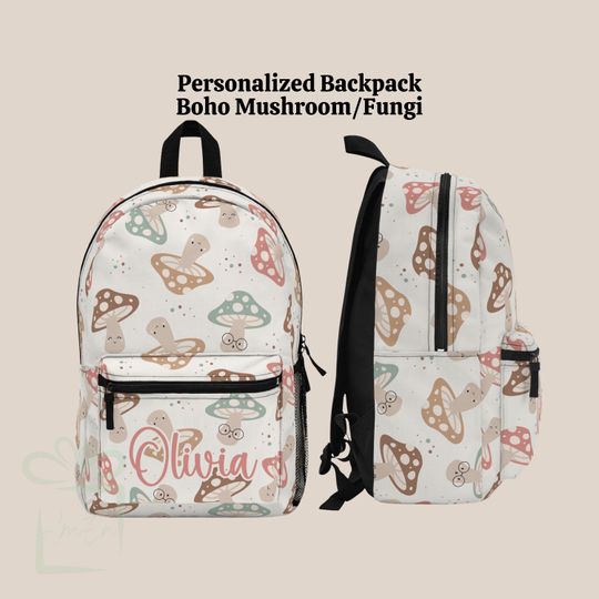 Personalized Boho Mushroom Fungi Backpack
