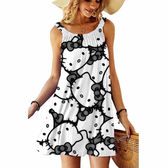 Hello Kitty Women's Summer Sleeveless Casual Dress