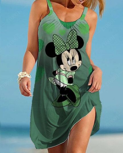Disney Elegant Casual Sleeveless Summer Beach Dress