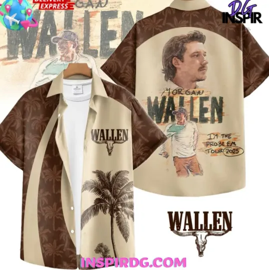 wallen western i m the problem tour 2025 3d hawaiian shirt