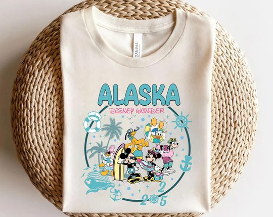 Discover Disney Alaska Cruise 2025 shirt, Mickey And Friends Matching Cruise Tee, Disney Wonder Matching Cruise, Alaska Disney Wonder
