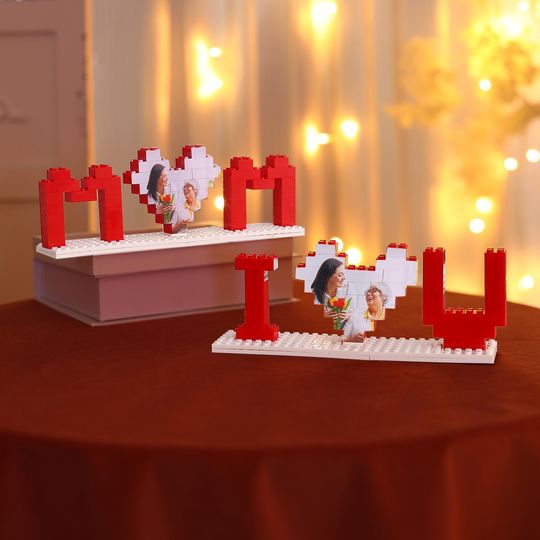 Personalized Building Blocks Puzzle, Photo Puzzle, I Love You Block Puzzle, Valentine's Gifts for Her, Girlfriend, Mom, Mother's Day Gift