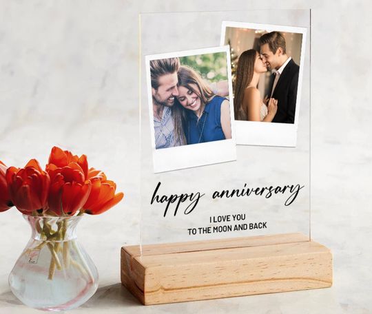 Acrylic Picture Frame With Quote - Custom Acrylic Photo Plaque for Best Friend Picture Frame Collage Custom Birthday Gift