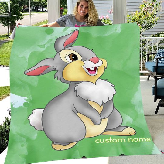 Disney Thumper Custom Name Soft Throw Blanket