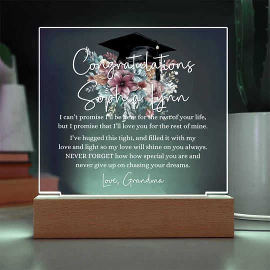 Personalized Graduation Gift for Daughter Custom Graduation Plaque Graduation Party Gift from Grandma Customized Graduation Gift from Mom