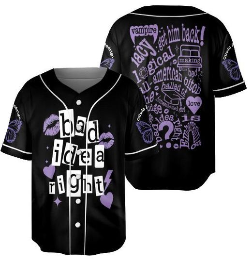 Olivia Rodrigo Bad Idea Right Jersey, Olivia Shirt