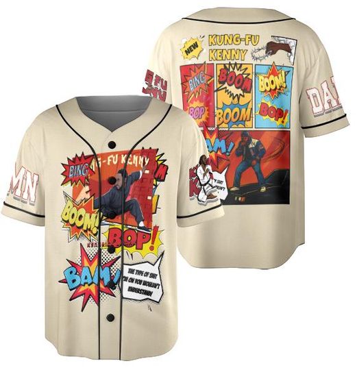Kendrick Lamar Inspired Jersey, Kung Fu Kenny Tee,Bing Bop Boom Peekaboo Lyrics