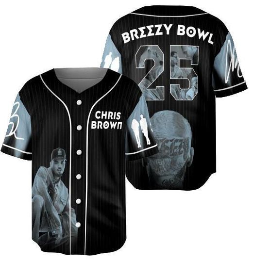 Chris Brown X.X Baseball Jersey, Chris Brown Breezy Heat Jersey, X.X Vintage Jersey