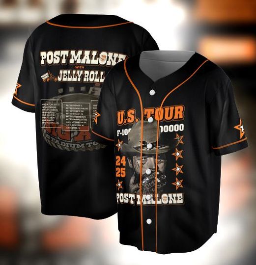 Post Malone 2025 Baseball Jersey, Posty Funny Jersey, Malone Concert Tour Jersey