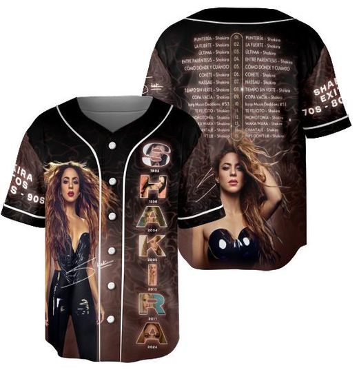Discover Vintage Shakira 2025 Baseball Jersey, Las Mujeres Ya No Lloran Tour, Shakira Music Gift For Fan