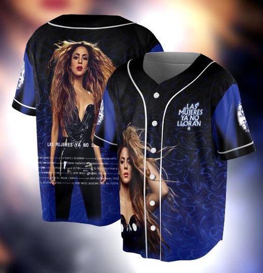 Shakira Las Mujeres Ya No Lloran World Tour 2025 jersey, Las Mujeres Facturan Jersey, Shakira New Song Jersey