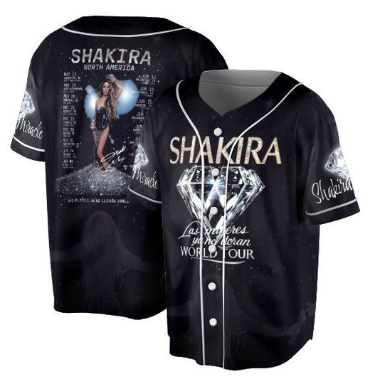 Shakira Las Mujeres Ya No Lloran World Tour 2025 Jersey, Shakira 2025 Concert Jersey, Shakira World Tour Merch