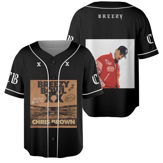 2025 Chris Brown Breezy Bowl XX Tour Jersey, Chris Brown Album Jersey, Chris Brown Fan Gift, Chris Brown Merch, Chris Brown Graphic Jersey