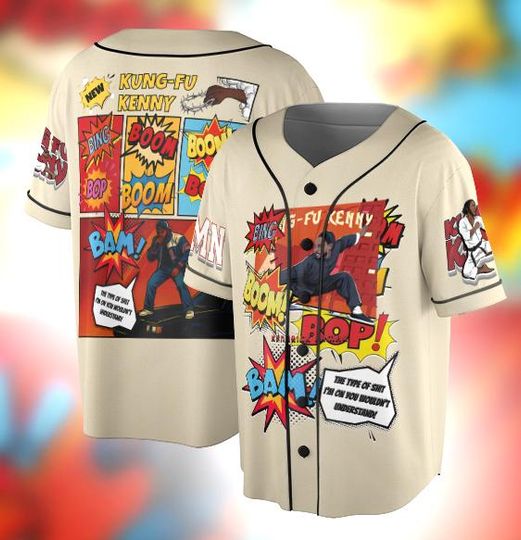 Kendrick Lamar Inspired Jersey, Kung Fu Kenny Tee,Bing Bop Boom Peekaboo Lyrics