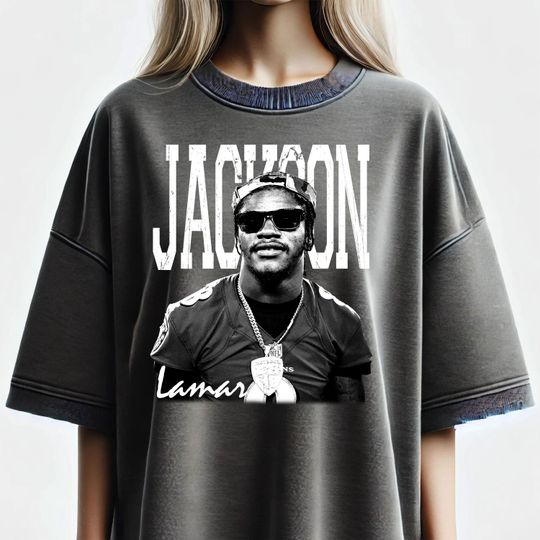 Retro 90s Lamar Jackson Graphic Tees