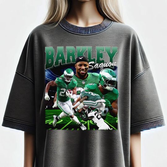 Retro 90s Design Saquon Barkley Graphic T-Shirt