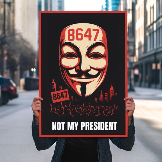 Anti Trump Sign, No Kings Rally Protest Sign