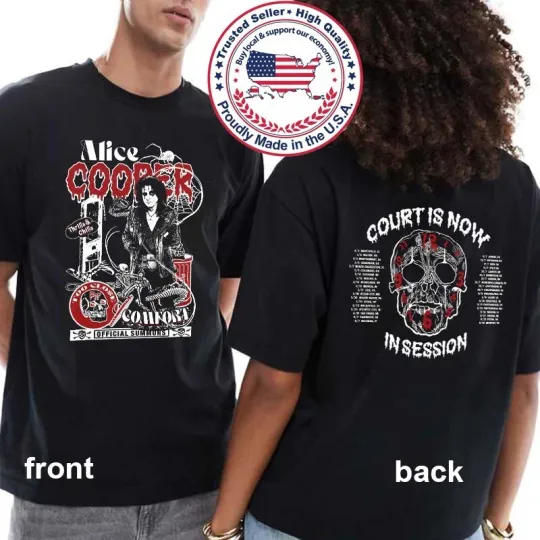 Alice Cooper 2025 Tour Court Is Now In Session Too Close Tour T-Shirt