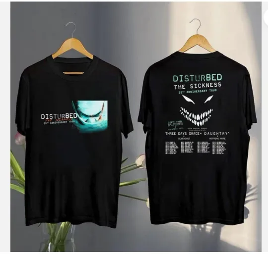 Discover 2025 Disturbed The Sickness 25th Anniversary Tour Shirt, The Sickness 2025.