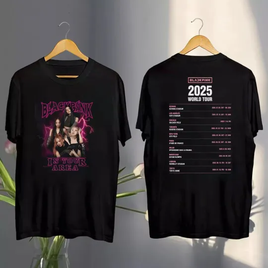 Black Pink Graphic Shirt, Black Pink World Tour 2025 Shirt
