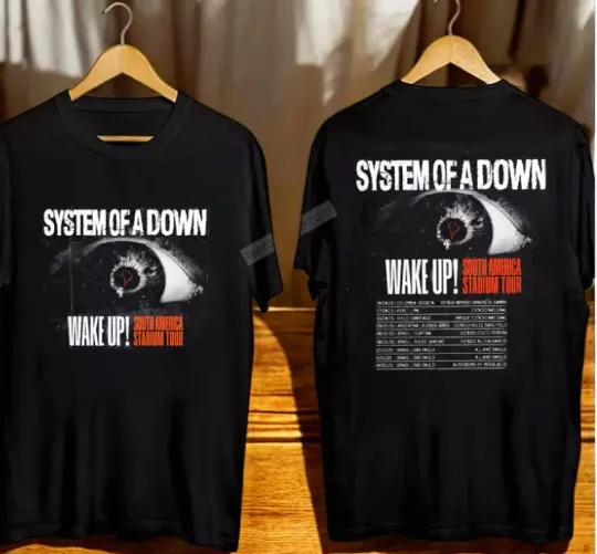 SYSTEM OF DOWN Wake Up South America Stadium Tour 2025 T-Shirt