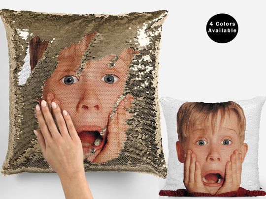 Macaulay Culkin Sequin Pillow Cover
