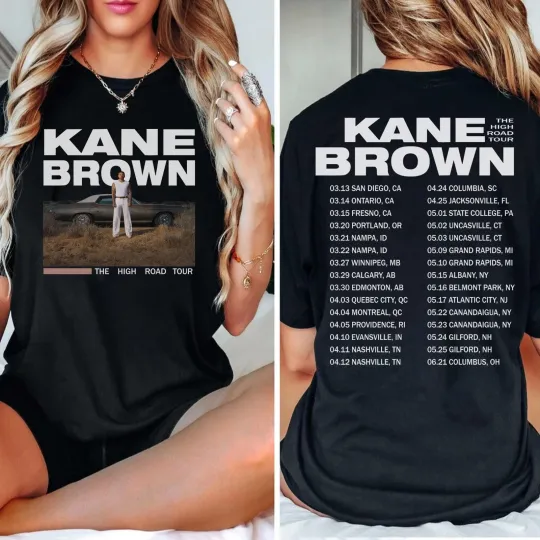 2025 Kane Brown the High Road Tour Music Fan T- Shirt
