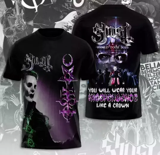 Ghost Rock Band World Tour 2025 The Schedule T-Shirt