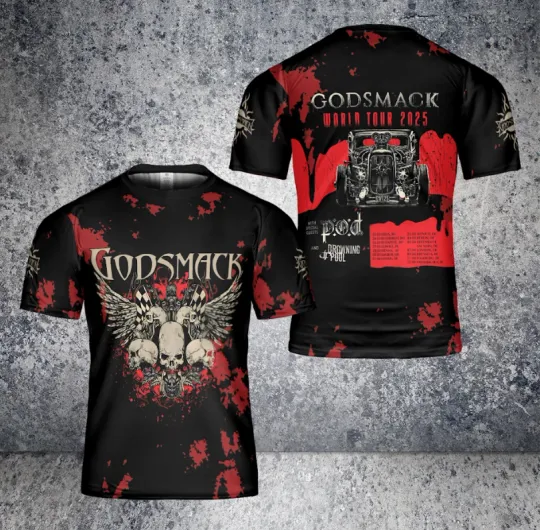 Godsmack World Tour 2025 3D T-Shirt