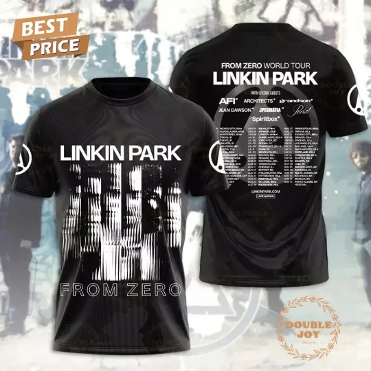 Discover Linkin Park 2025 From Zero World Tour 3D T-Shirt