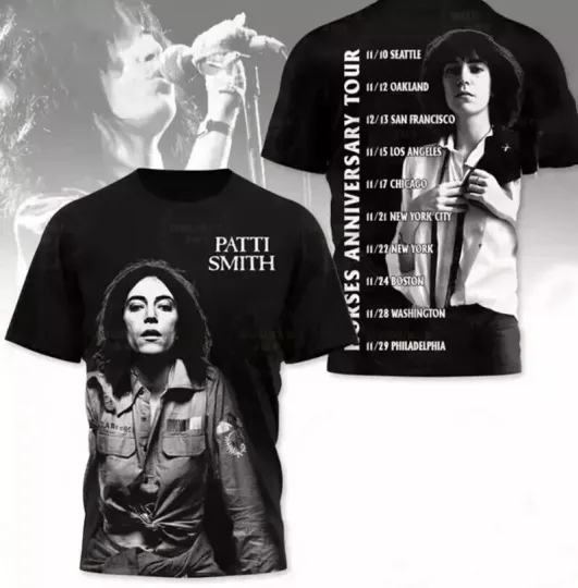 Patti Smith Horses Anniversary Tour 2025 3D T-shirt