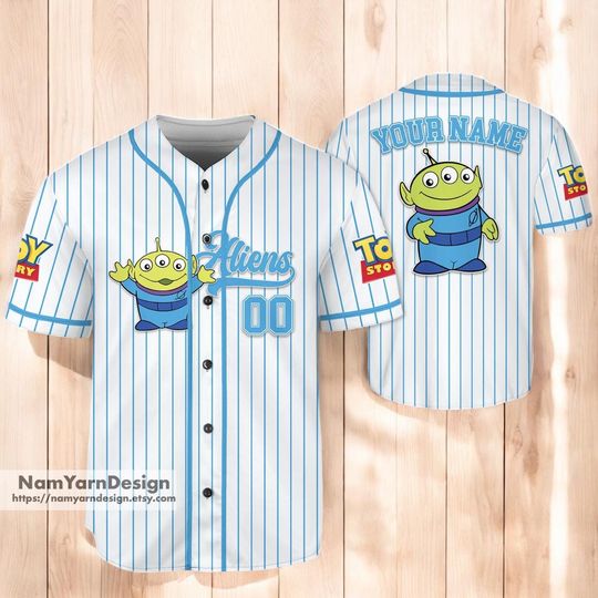 Custom Toy Story Alien Baseball Jersey, Unisex Kids & Adults, Magic Kingdom Shirt, Matching Family T-Shirt