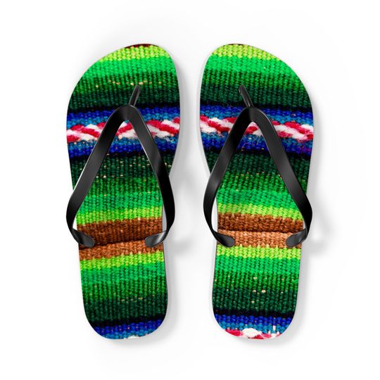 Sherpa Mexican Striped Groovy Flip Flops