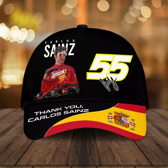 Discover Carlos Sainz x Scuderia Ferra.ri 2025 Classic Cap Top