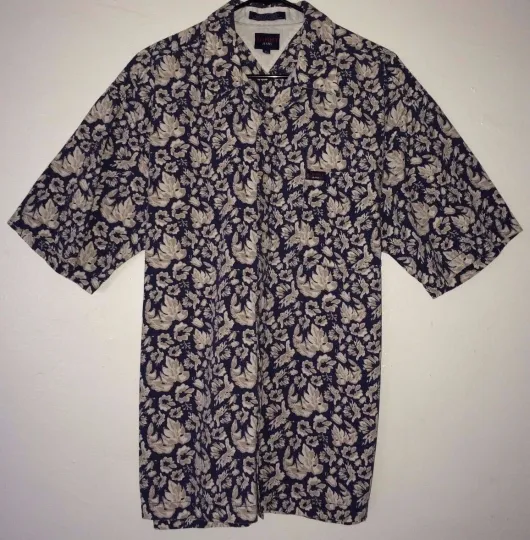 Tommy Jeans Beige Leaves Hawaiian Summer Beach XL Shirt