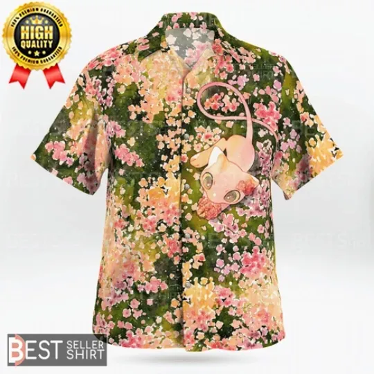 Mew Summer Flowers Beach New PKM Hawaiian Shirt PKM Gifts