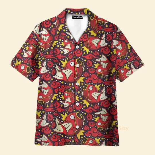 Magikarp PKM Seamless Pattern   Hawaiian Shirt