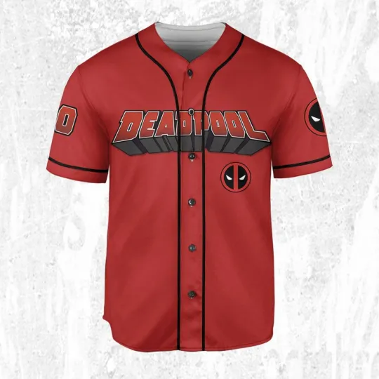 Personalized Awesome Deadpool Superhero Fathers Day Gift Baseball Jersey Shirt