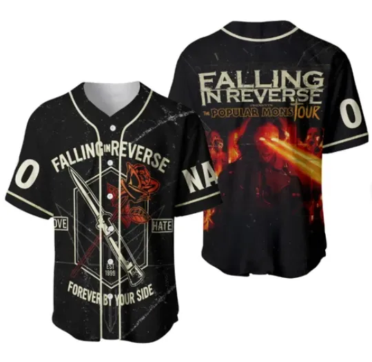 Personalized Falling In Reverse Baseball Jersey - best Gift 3d HOT father day,