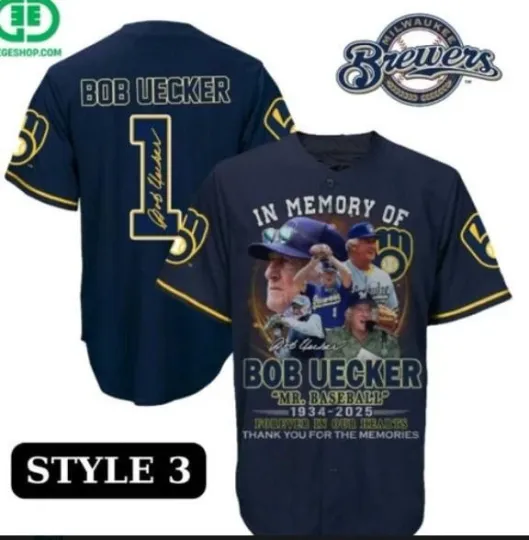 In Memory of Bob Uecker Baseball Jersey -jersey jersey hot gift  father day